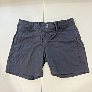 Prana Olivia Shorts Womens 14 Black Hiking Inseam 7" Outdoors Stretch Comfort